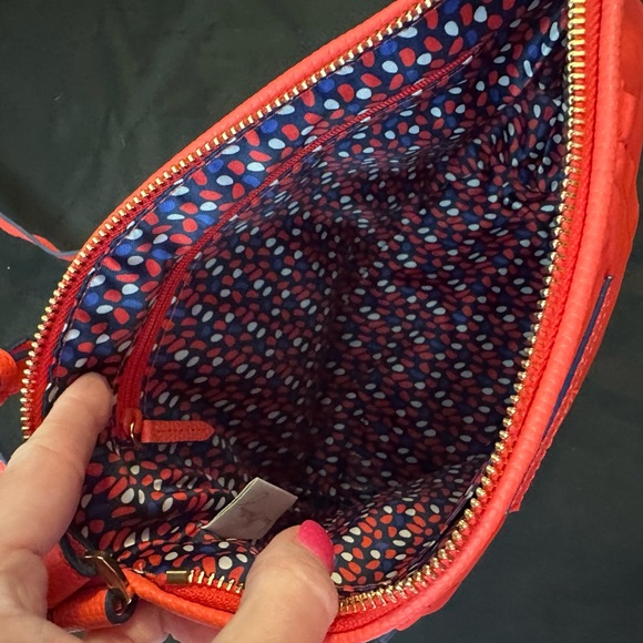 Vera Bradley Preppy Poli Orange Crossbody Purse Bag NWOT - Picture 4 of 6